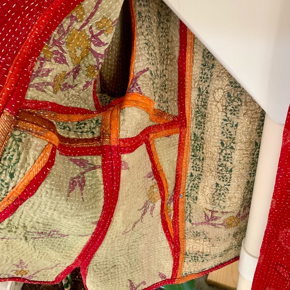 Quilted One of A Kind Kantha Style Jacket - Picture 7 of 10